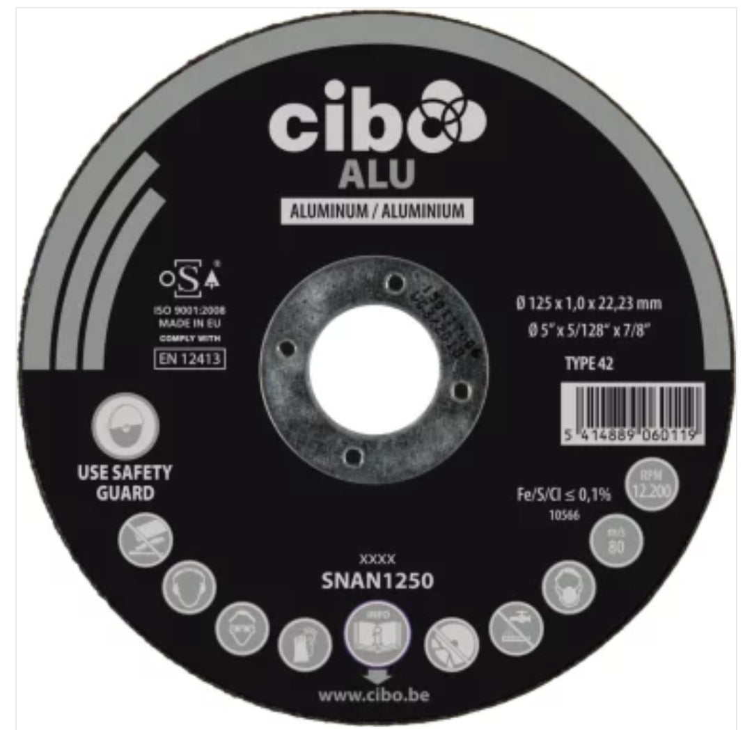 Disc Abraziv 125mm pentru Taiat Aluminiu