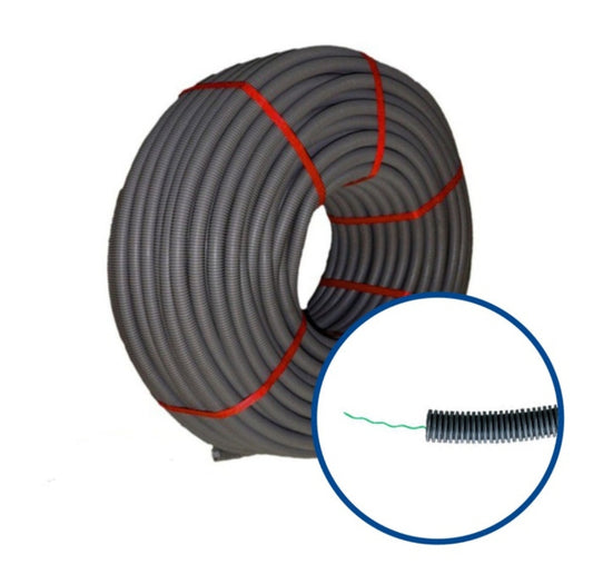 Tub Riflat/Copex Poliolefina cu Fir de Tragere D16mm x L100M