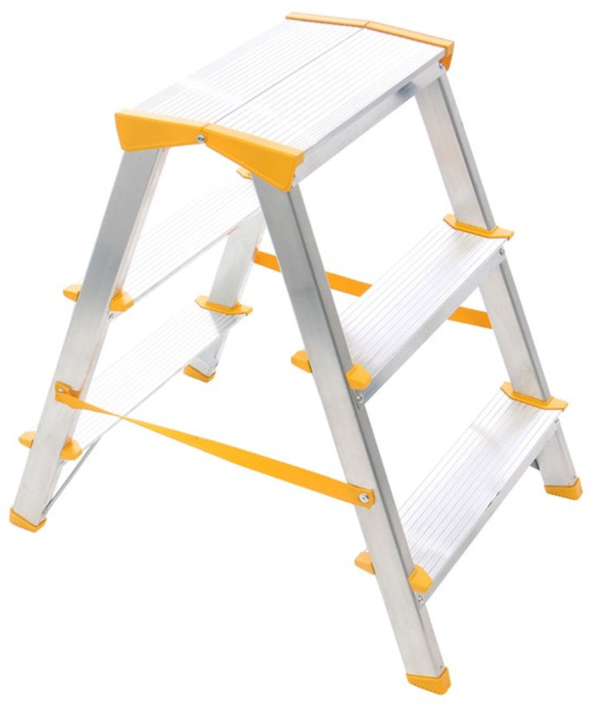 Scara Aluminiu Dubla 3 Trepte SENA NQL, Greutate Sustinuta 150 Kg