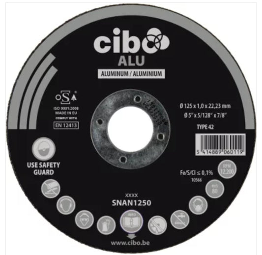 Disc Abraziv 125mm pentru Taiat Aluminiu